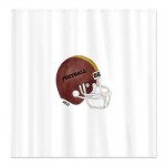Personalized Football Helmet - Shower Curtain - Burgundy