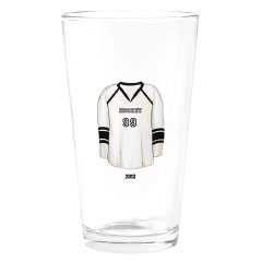 Personalized Hockey Jersey Drinking Glass