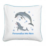Personalzied Dolphiin Throw Pillow
