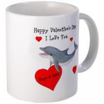 Personalized Dolphin Mug with Hearts