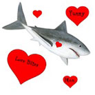 Personalized Shark Gifts with Hearts