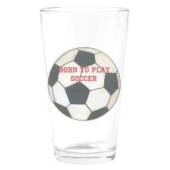 Soccer Drinking Glass 