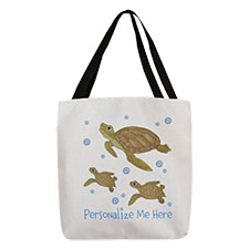 Personalized Sea Turtle Tote Bag